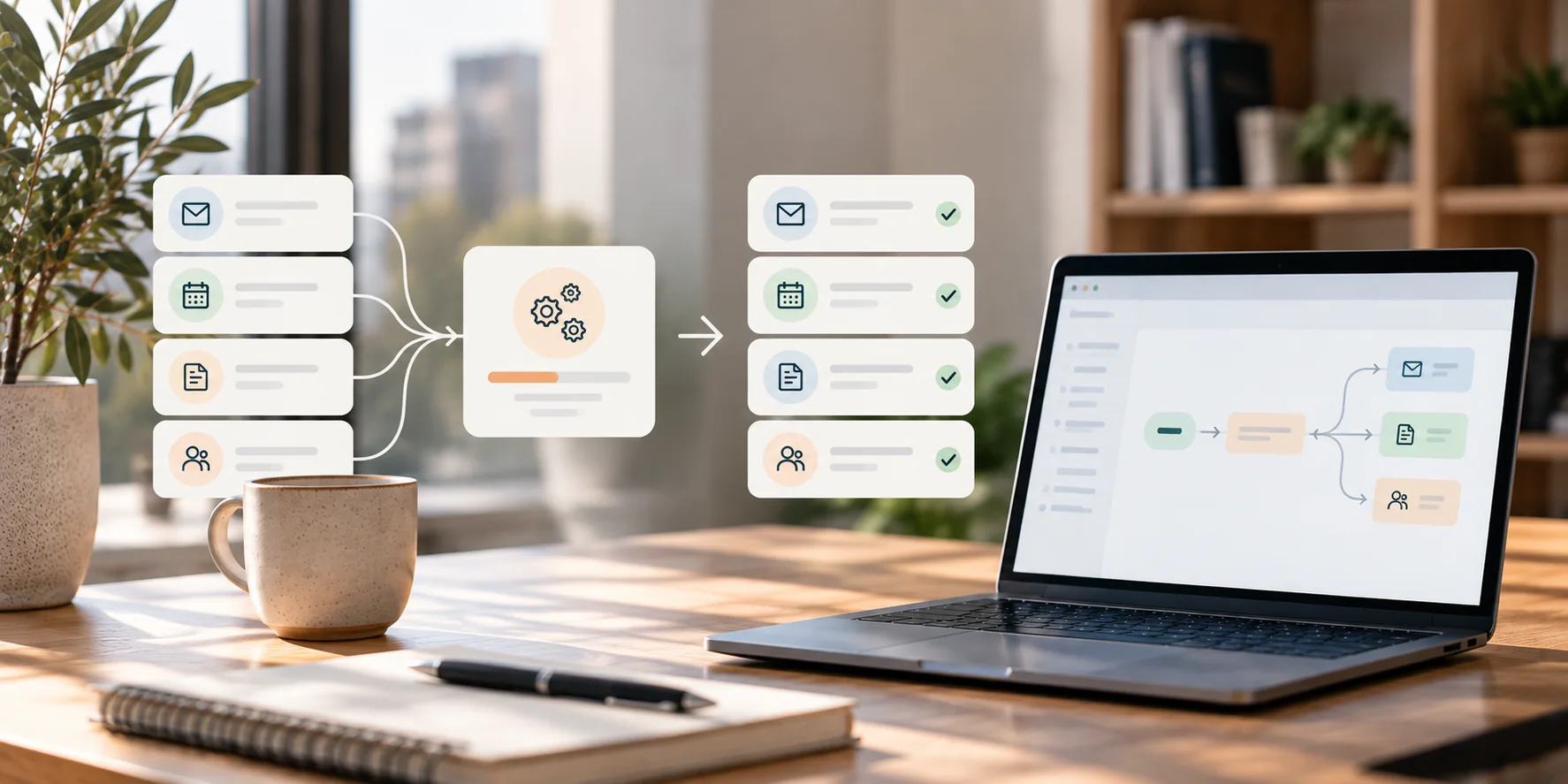 Schematische Darstellung eines automatisierten Workflows