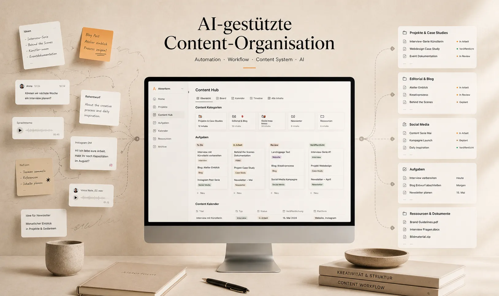 KI-gestützte Content-Organisation — Workflow